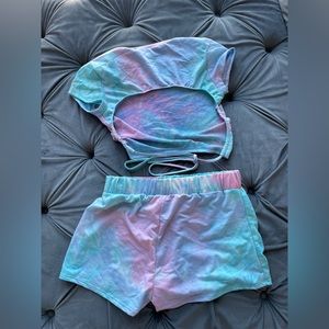 2 Piece Tie dye Short Set size M